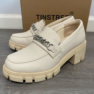 Tinstree Chunky Block Heel Platform Loafer Size 7